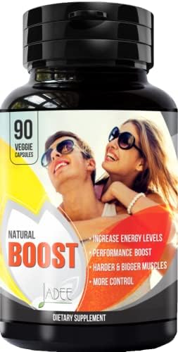Jadee Natural Boost Male Enhancing Supplement – Increase 2″ in 60 Days with Our Enlargement Formula Muscle Builder, Testosterone Booster for Men, Promote Size, Strength, Energy, Stamina, Last Longer