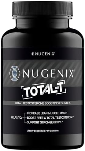 Nugenix Total-T, Free and Total Testosterone Booster Supplement for Men, 90 Count