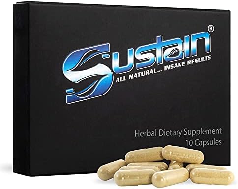 Sustain Male Supplement – All Natural Stamina Support – Revitalize Strength – Improve Energy Level – Optimize Vitality – Formulated for Men and Women with Active Lifestyle (Single Pack, 10 Capsules)