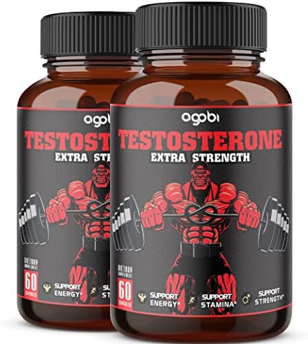 agobi Herbal Test Support for Male Supplement – Support Efficiency, Speed, Strength, Flexibility – Body Booster Equivalent 9200mg – 2 Packs 60caps – 2 Month Supply